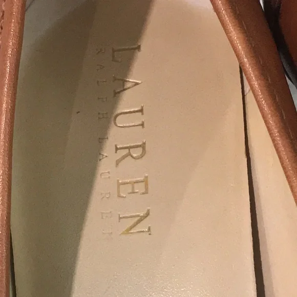 Lauren Ralph Lauren Pumps Womens 7.5 Brown Leather Esme Penny Loafer Heels - Picture 5 of 10